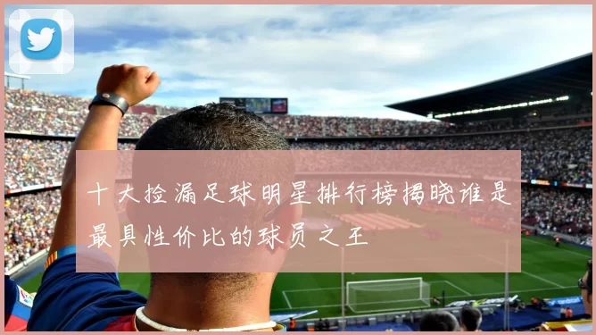 十大捡漏足球明星排行榜揭晓谁是最具性价比的球员之王